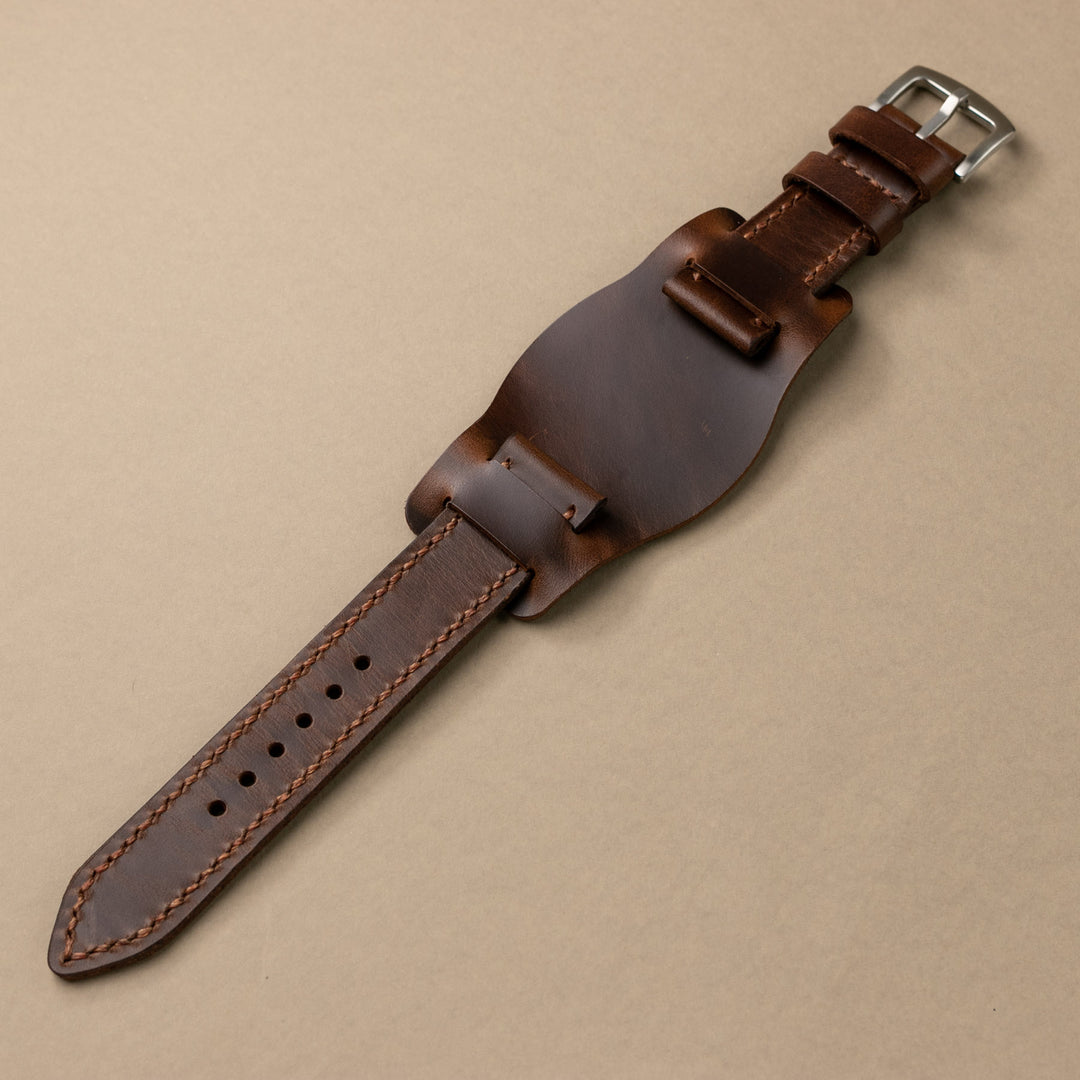 Custom Made Bund Strap - Antique Brown