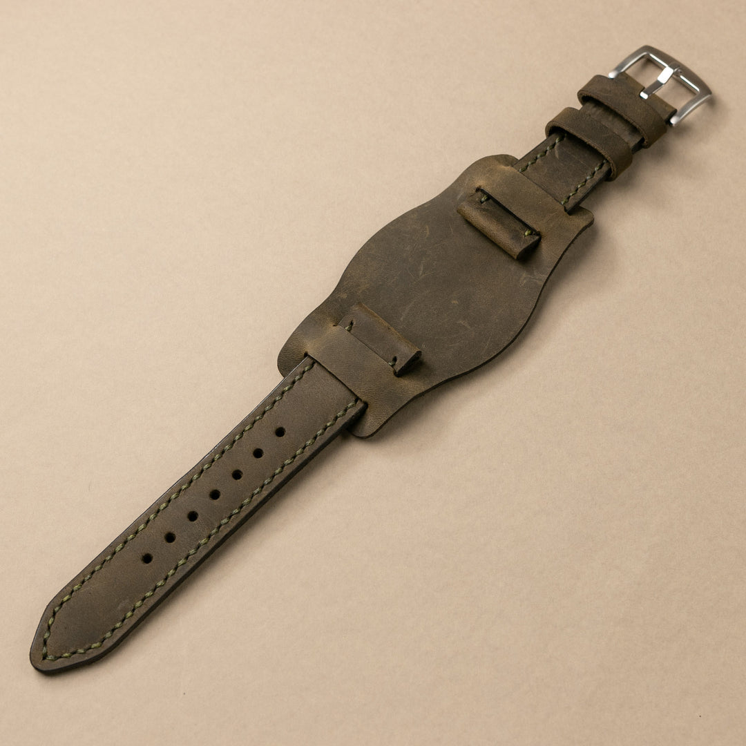 Custom Made Bund Strap - Olive Green