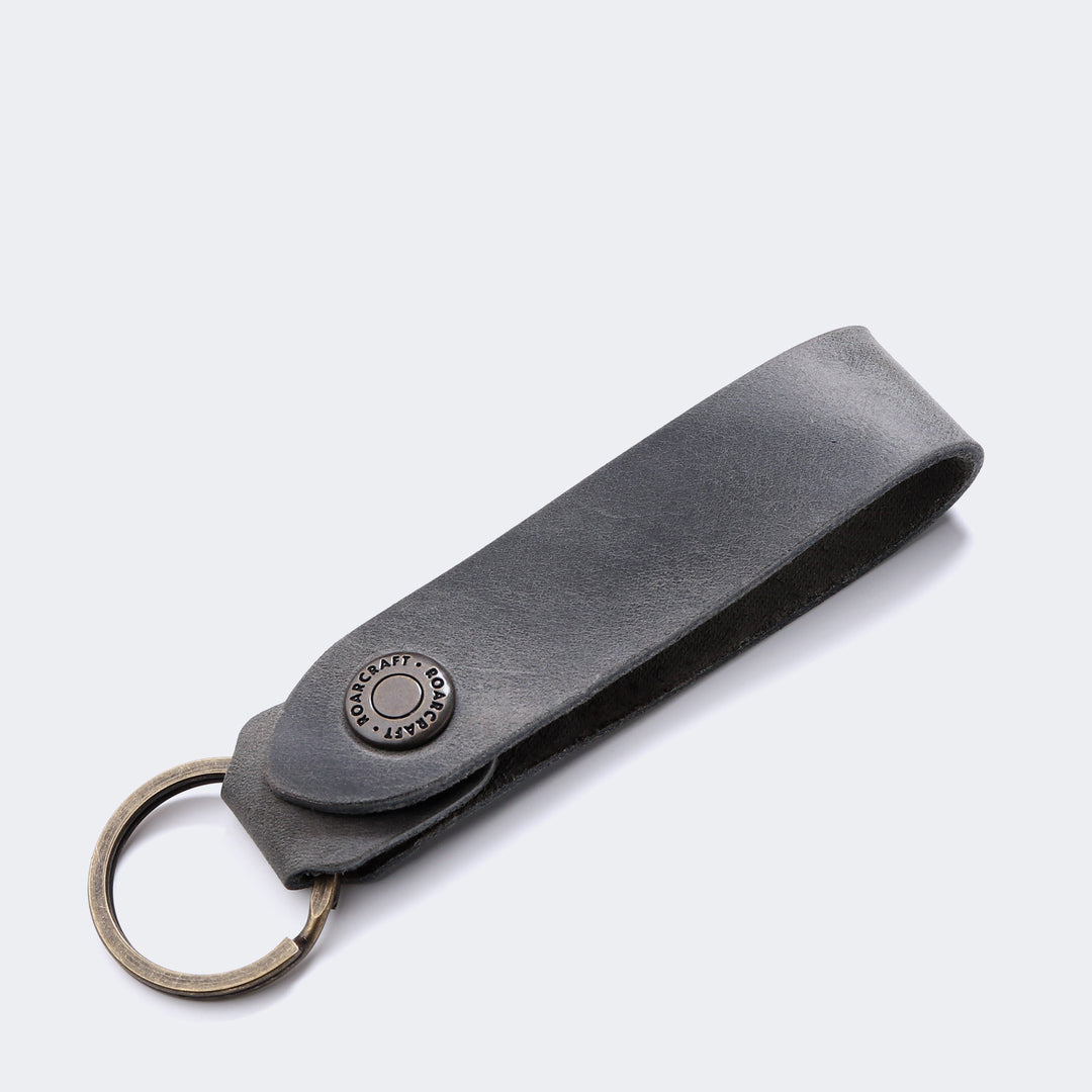 Leather Key Fob Gray