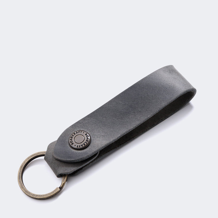 Leather Key Fob Gray