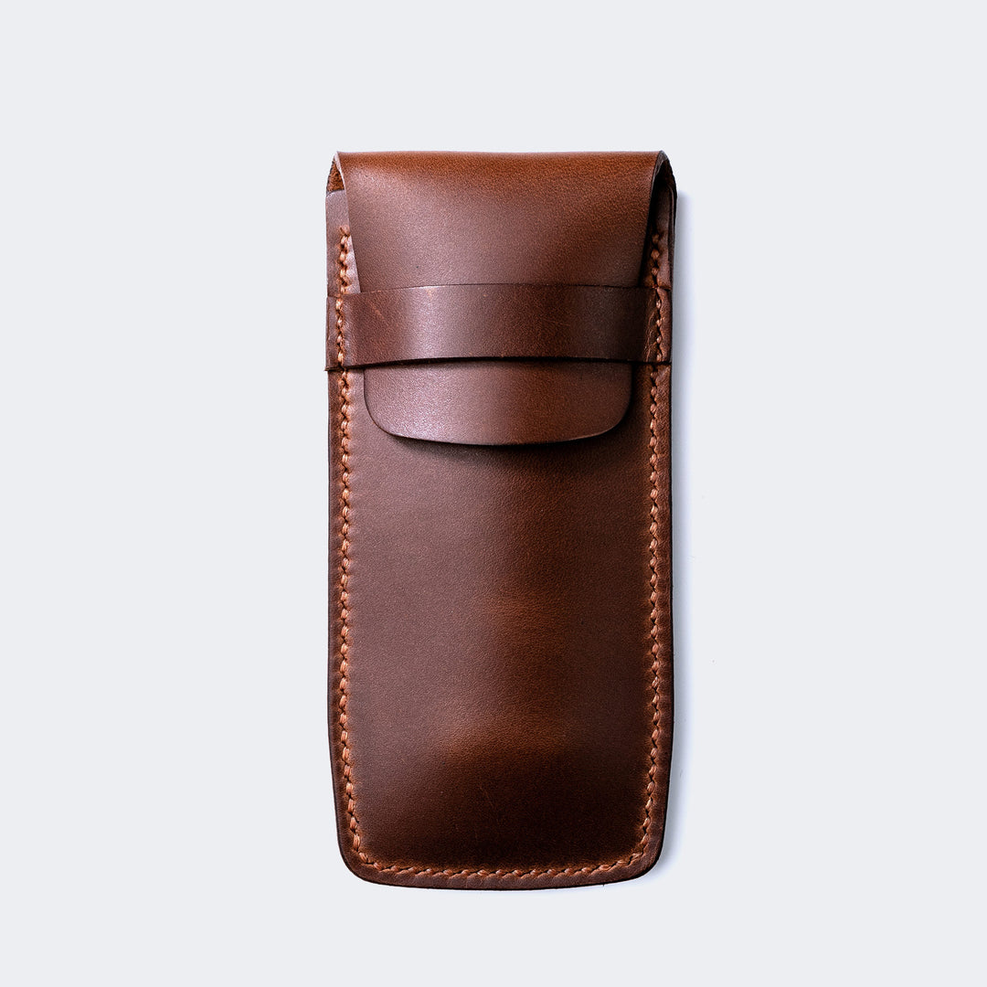 Flap Covered Pen Holder - Kibele Brown