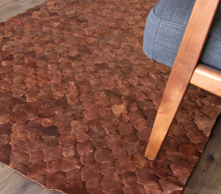 Knitted Leather Rug
