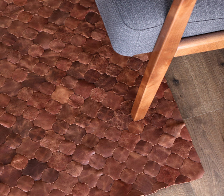Knitted Leather Rug