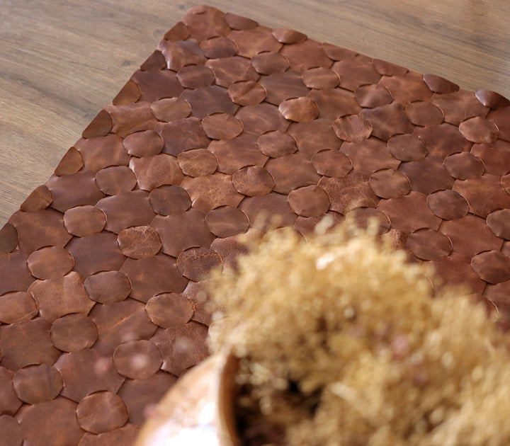 Knitted Leather Rug