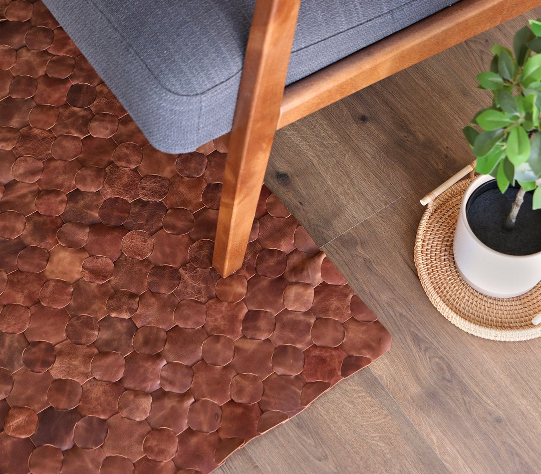 Knitted Leather Rug