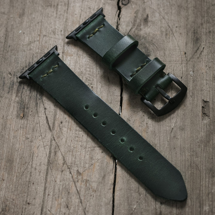 Apple Watch Leather Band - Forest Green