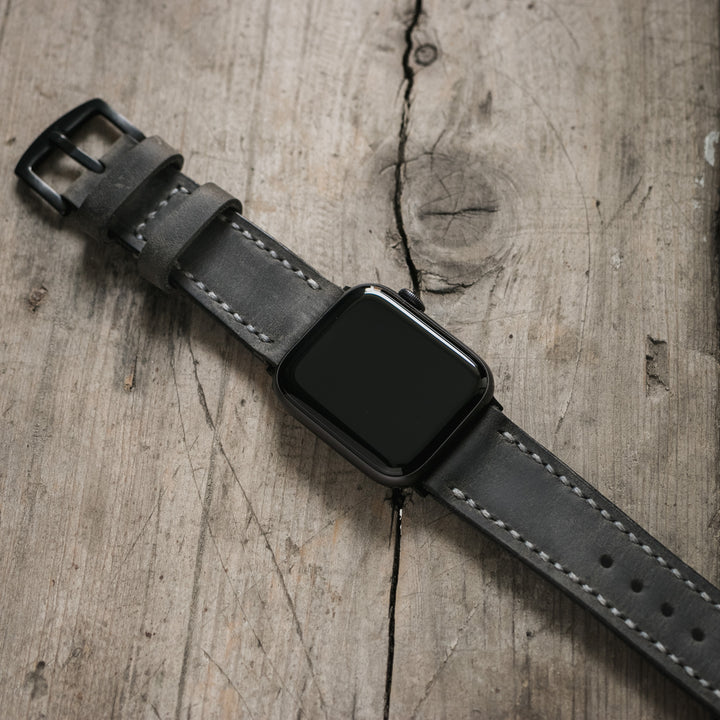 Custom Made Apple Watch Strap - Antique Gray