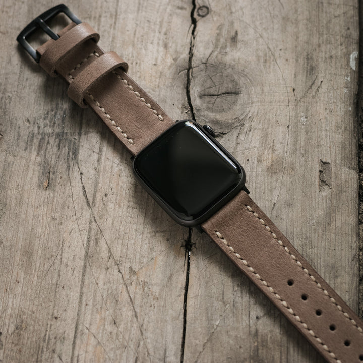 Custom Made Apple Watch Strap - Dark Beige