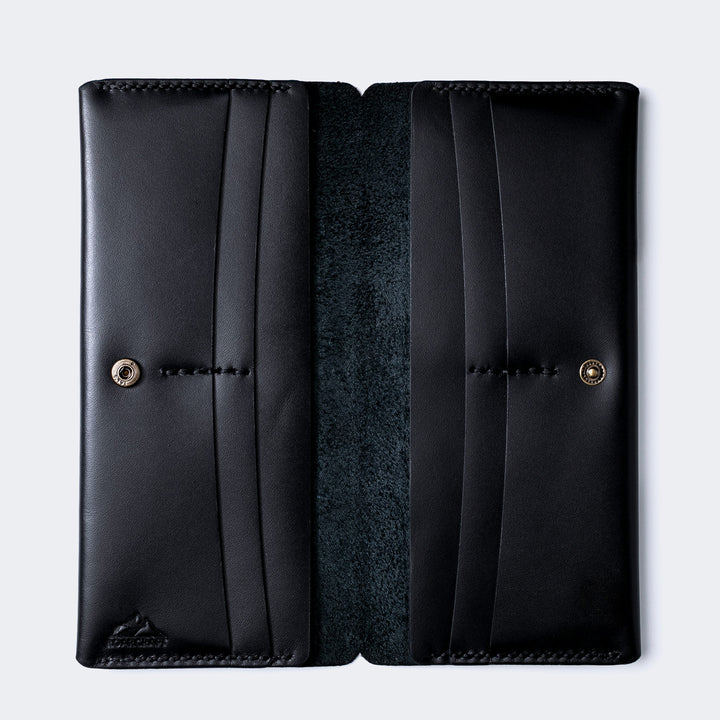 Double Phone Long Wallet Black