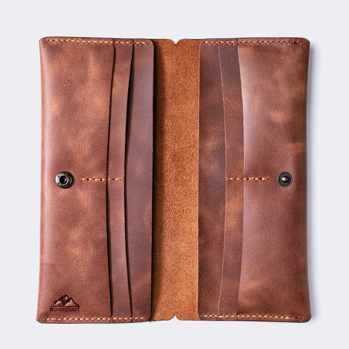 Double Phone Long Wallet Tobacco