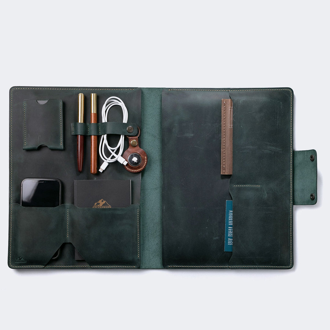 Leather reMarkable 2 Organizer Green