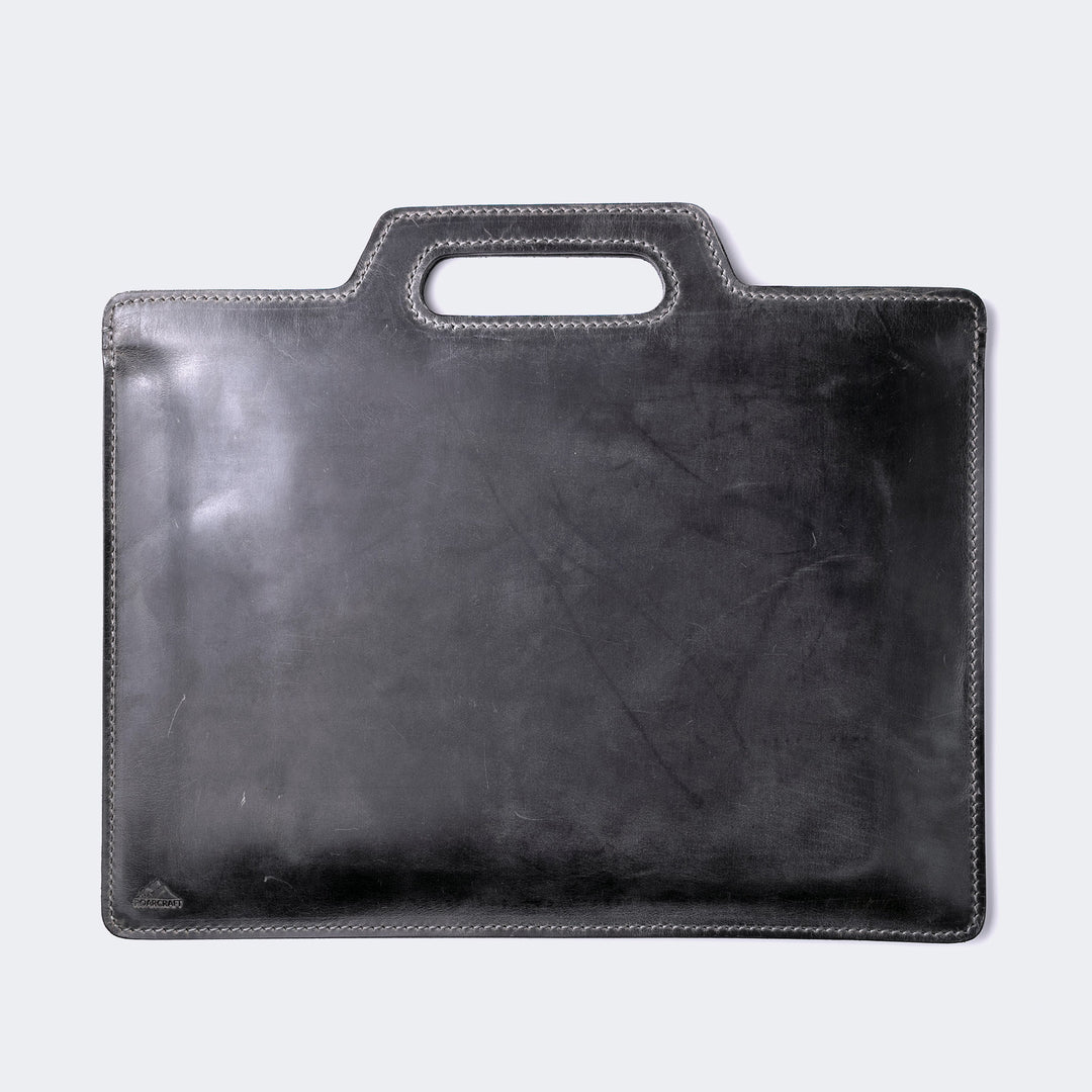 Flat Design Leather Portfolio Gray