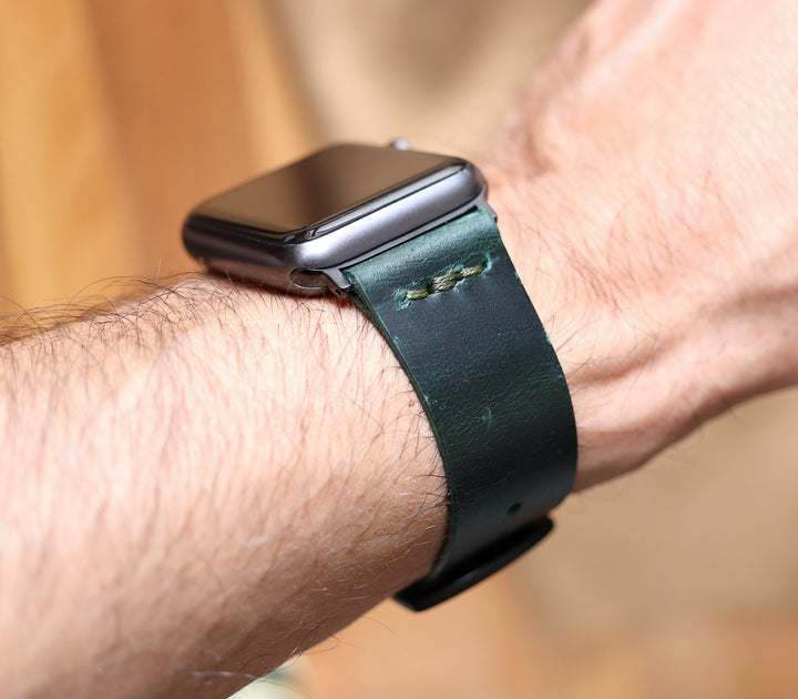 Apple Watch Leather Band - Forest Green