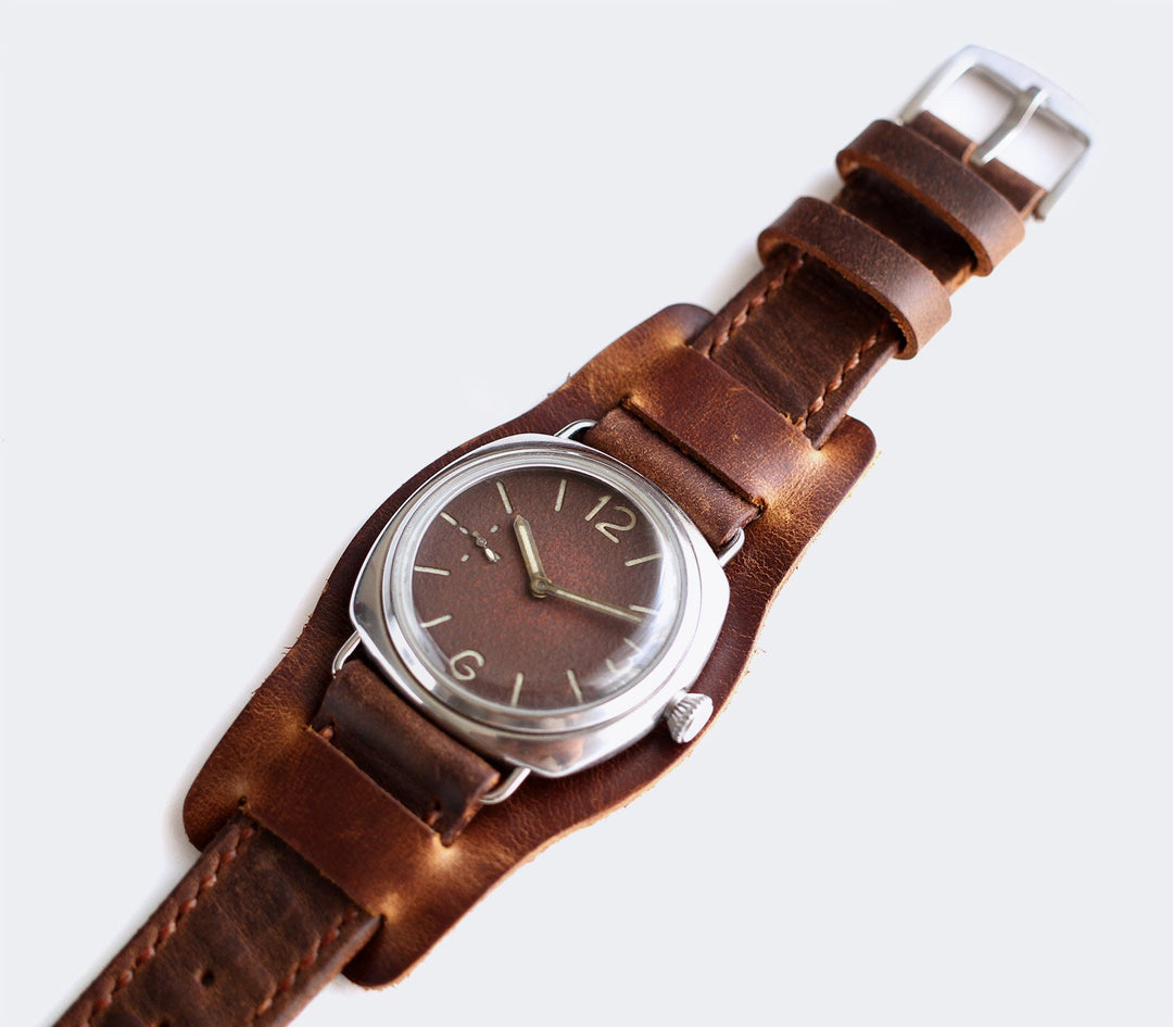 Custom Made Bund Strap - Antique Brown