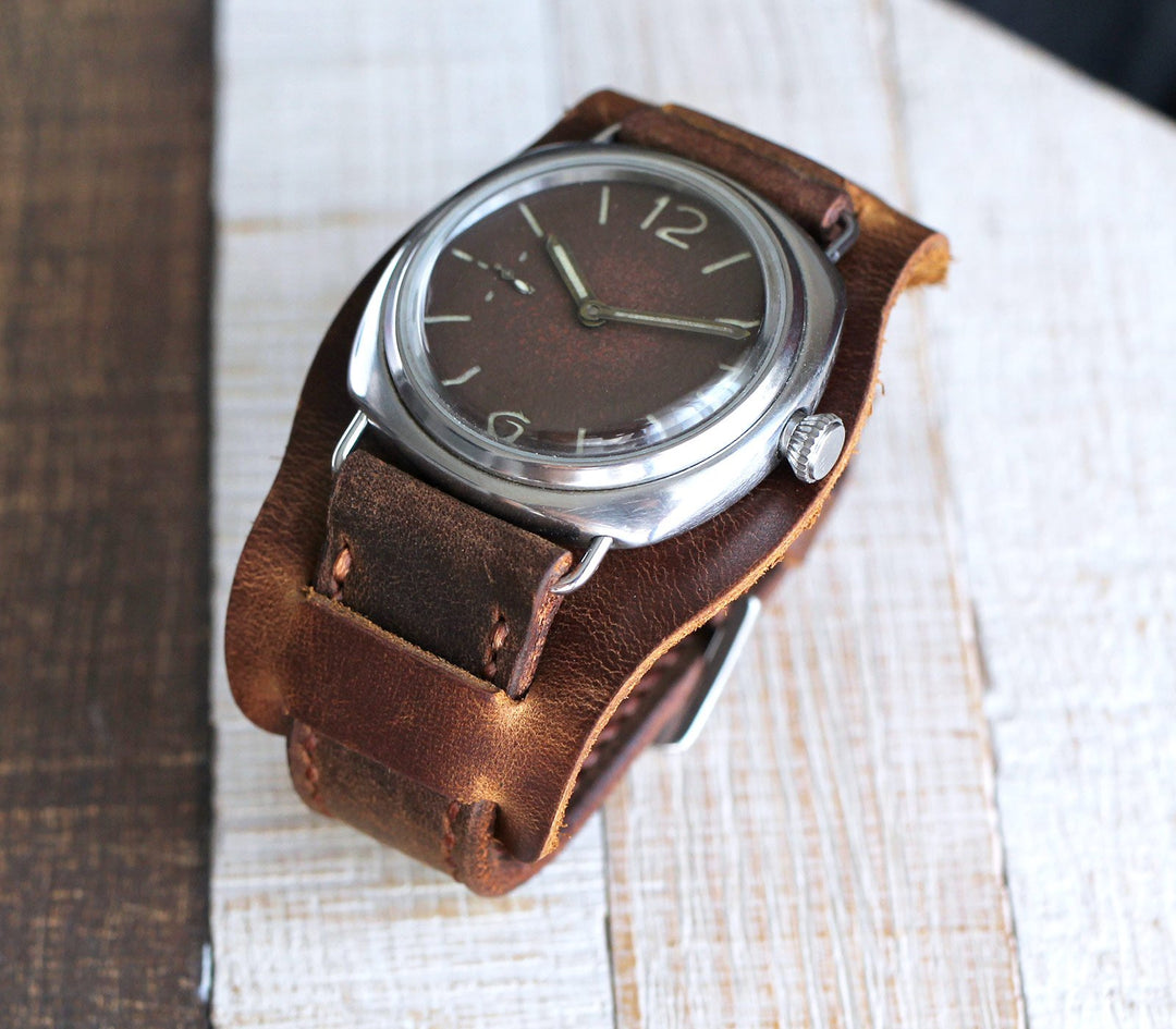 Custom Made Bund Strap - Antique Brown