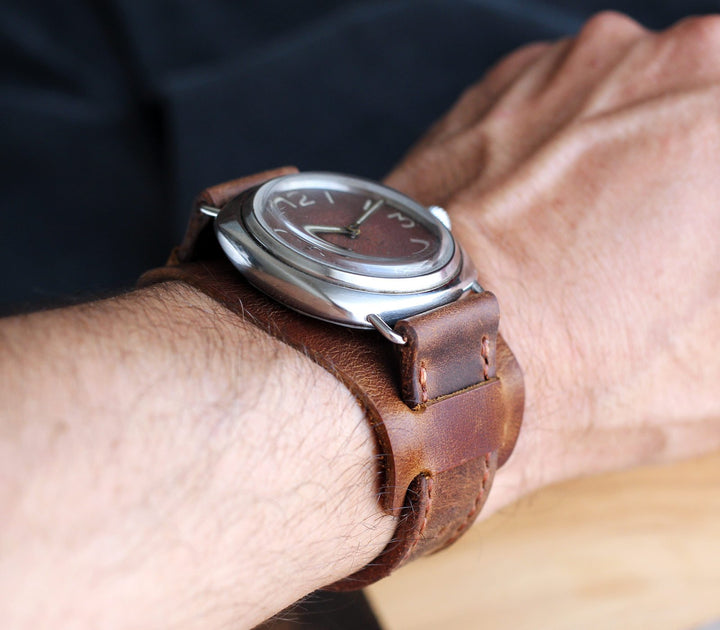 Custom Made Bund Strap - Antique Brown