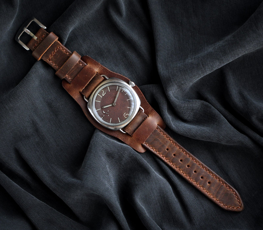 Custom Made Bund Strap - Antique Brown