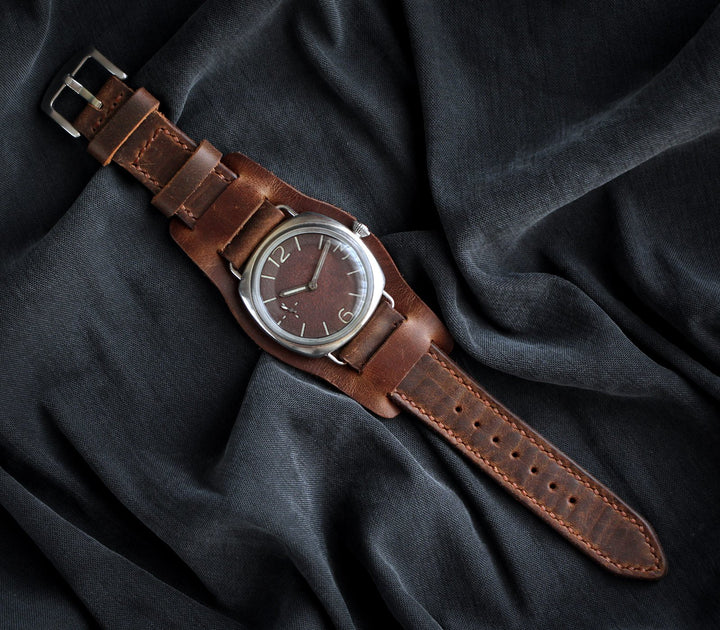 Custom Made Bund Strap - Antique Brown