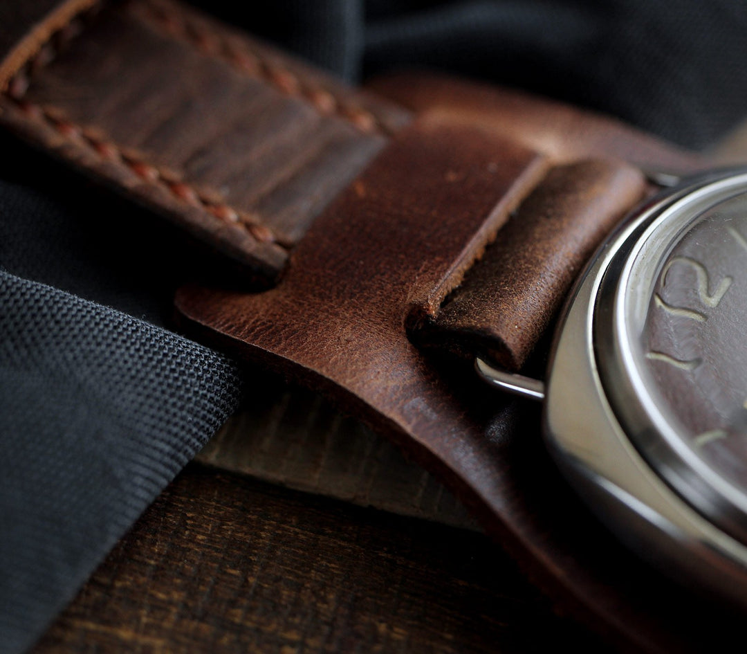 Custom Made Bund Strap - Antique Brown