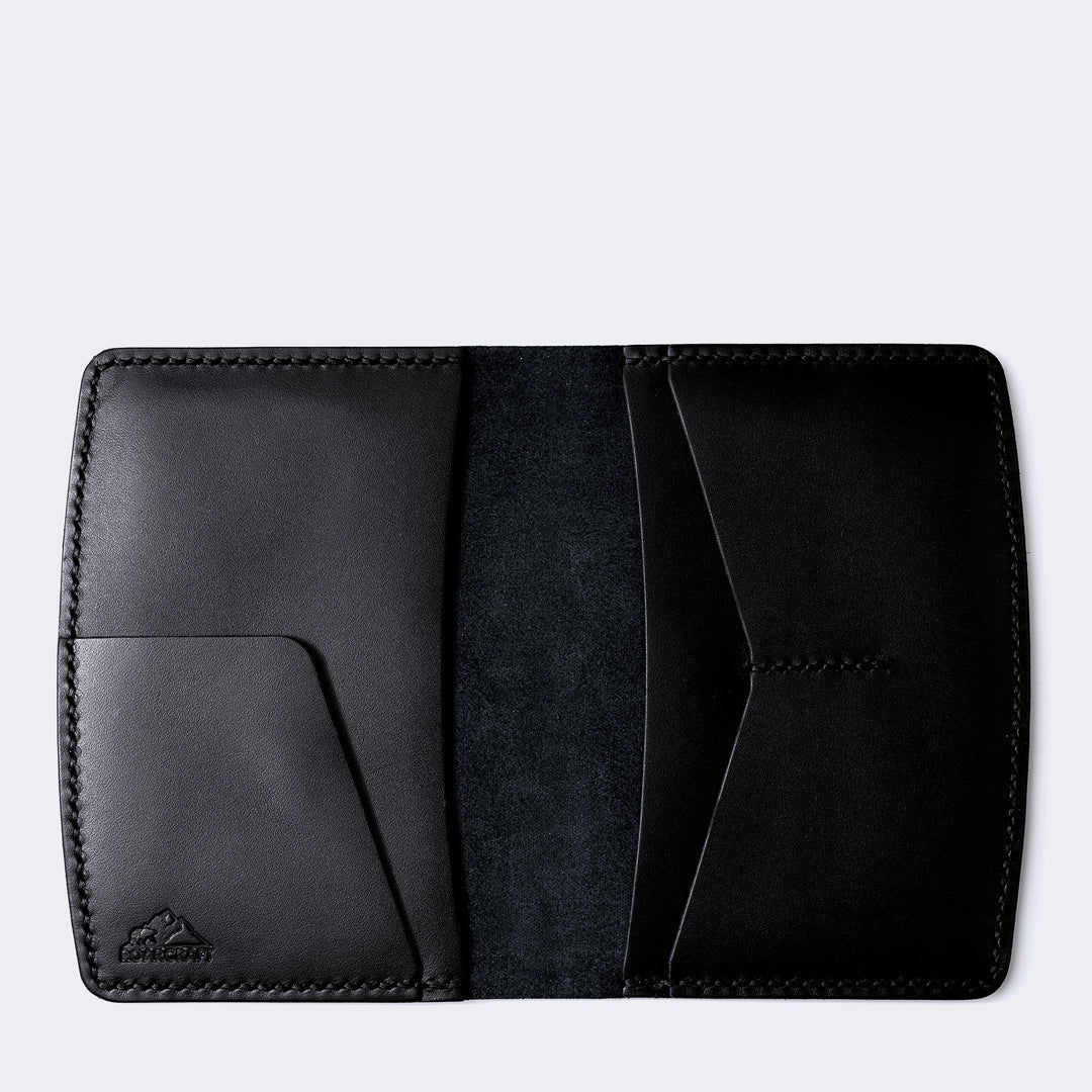Leather Passport Wallet - Nemrut Black