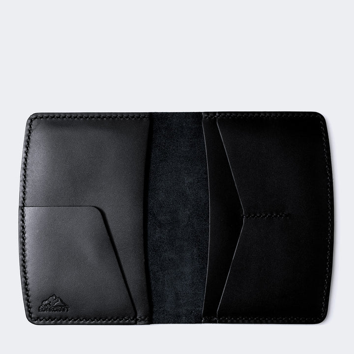 Leather Passport Wallet - Nemrut Black