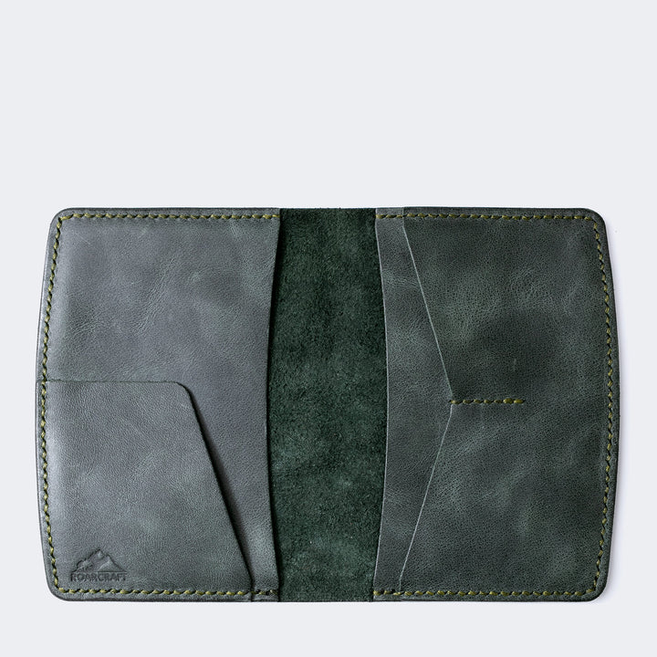Leather Passport Wallet - Nemrut Emerald