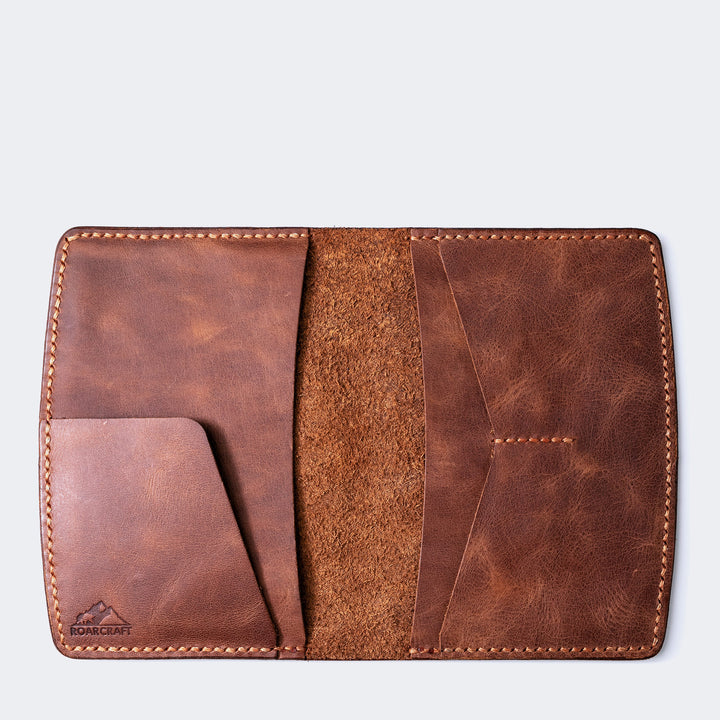 Leather Passport Wallet - Nemrut Tobacco