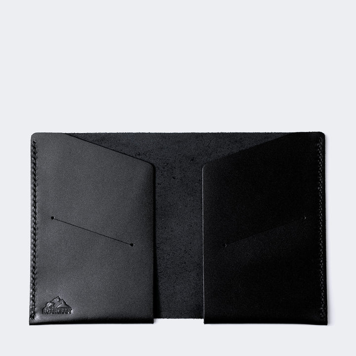 Leather Passport Sleeve - Teos Black