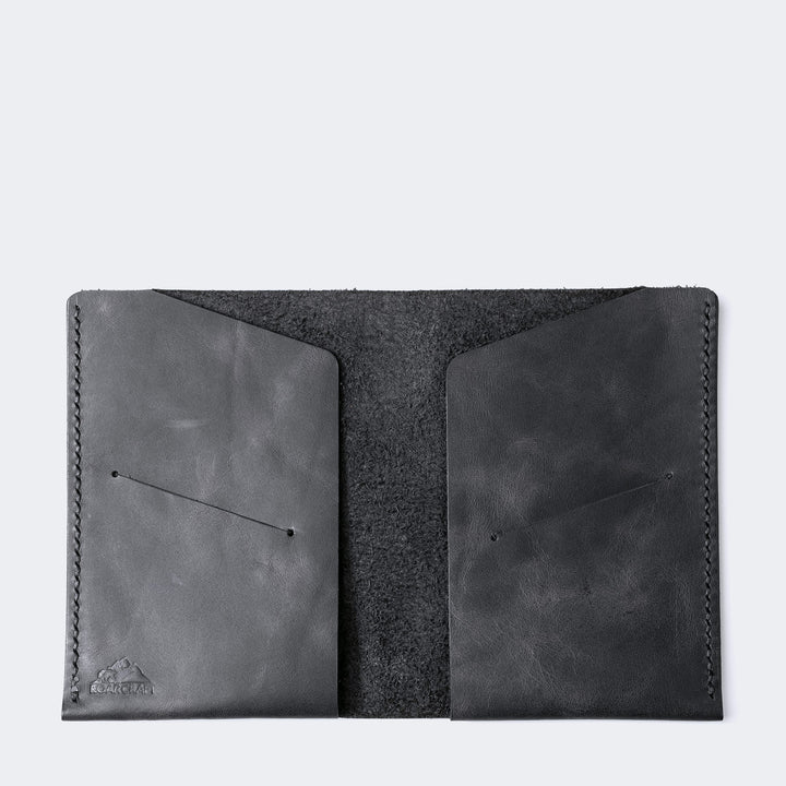 Leather Passport Sleeve - Teos Coal