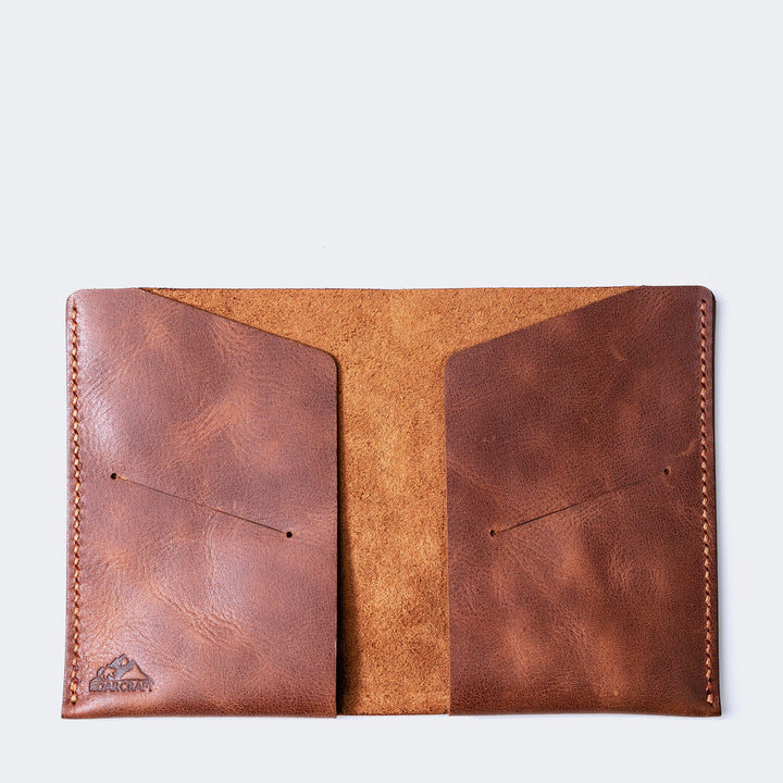 Leather Passport Sleeve - Teos Tobacco