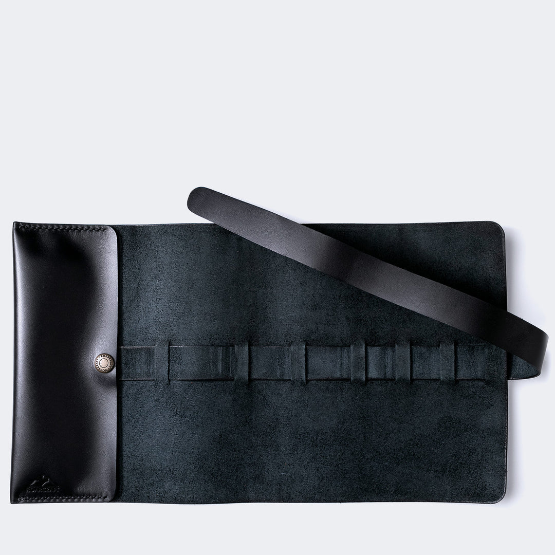 Roll Up Pen Case - Perge Black