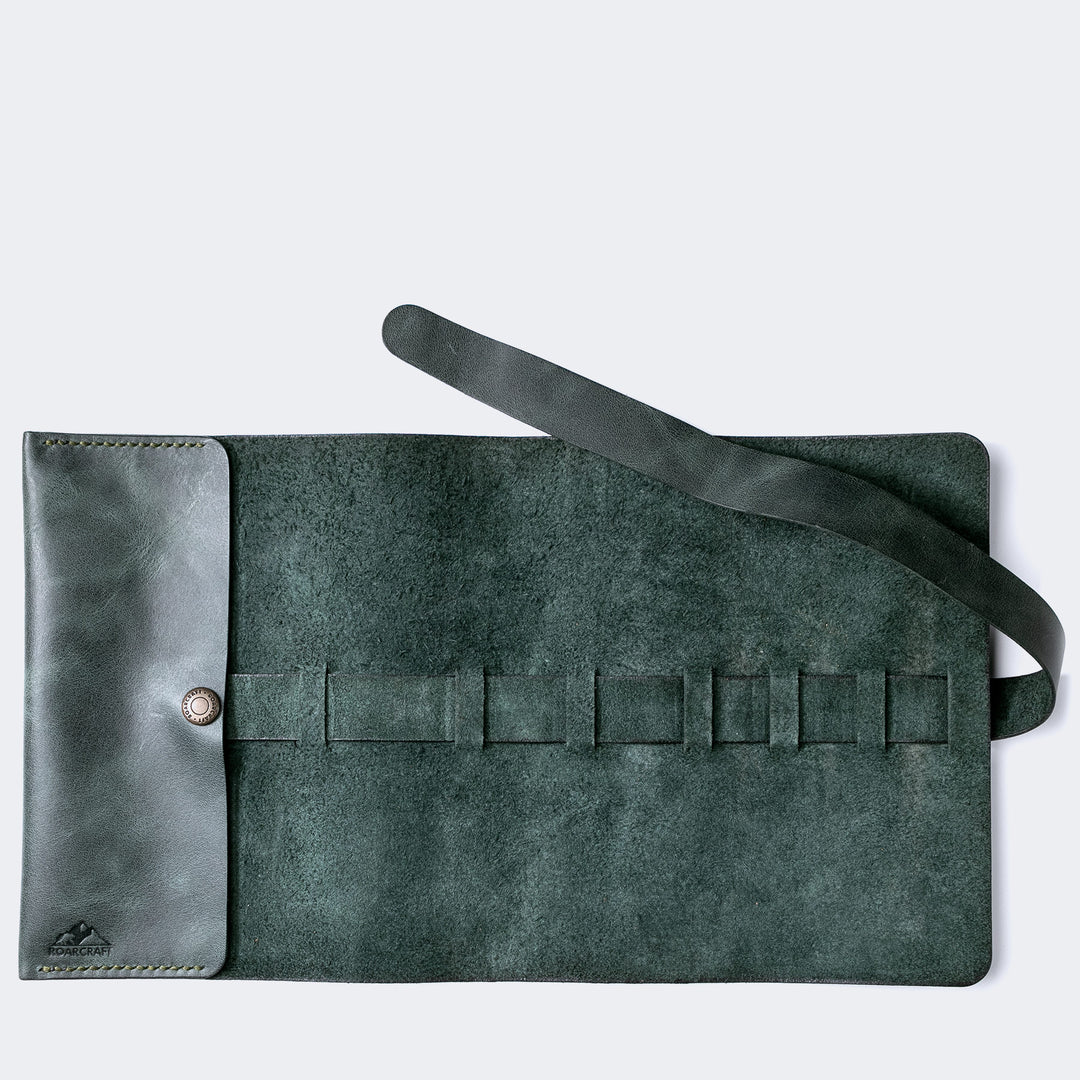 Roll Up Pen Case - Perge Emerald 