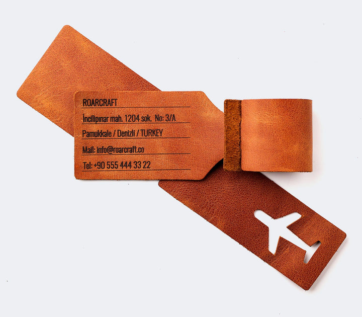Leather Travel Tag - Personalized 2 tags