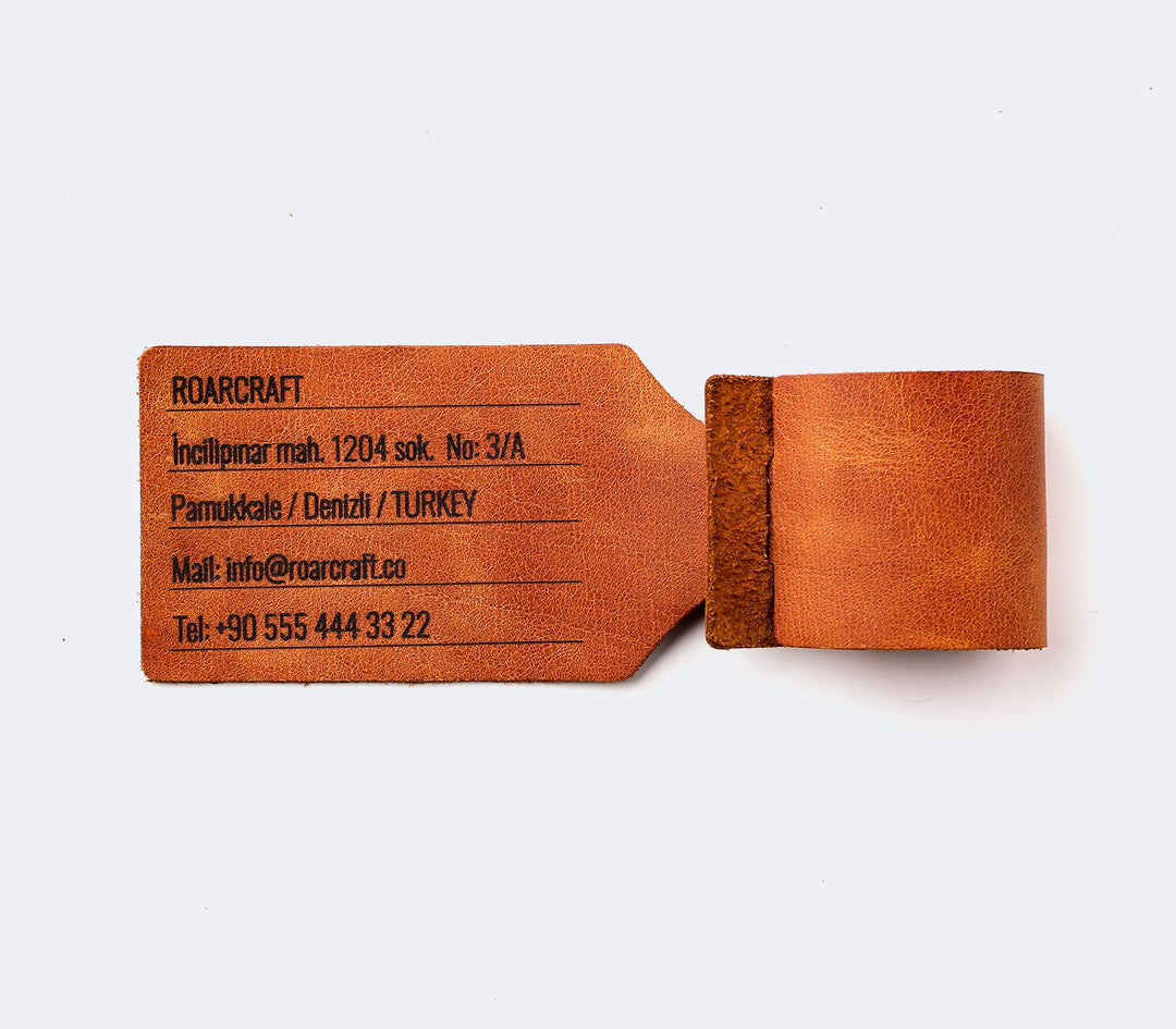 Leather Travel Tag - Personalized 1 tag