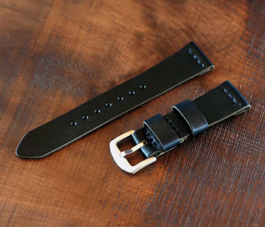 Leather Watch Strap - Black