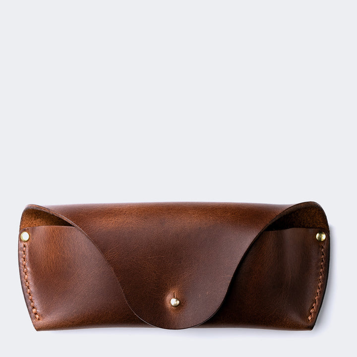 Leather Sunglasses Case Brown 