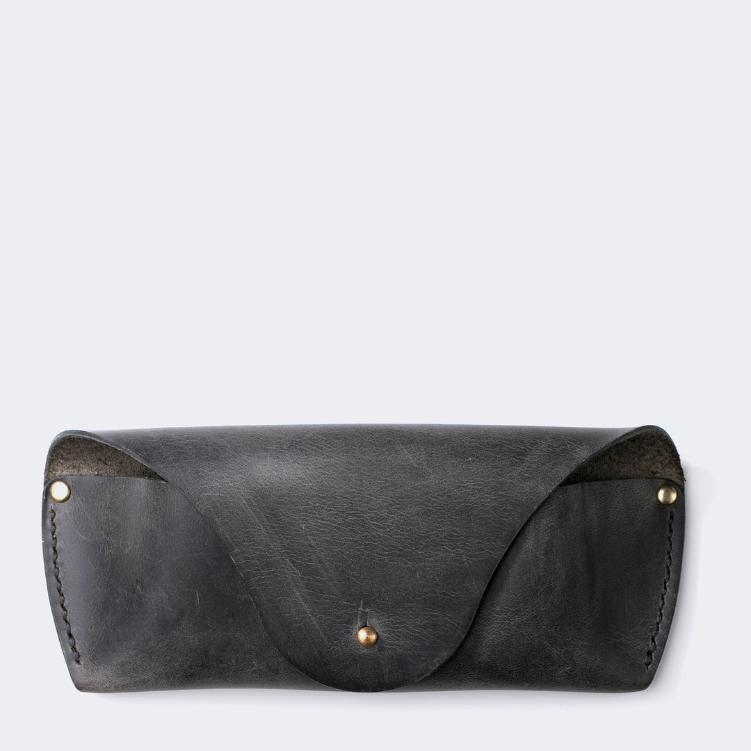 Leather Sunglasses Case Gray 