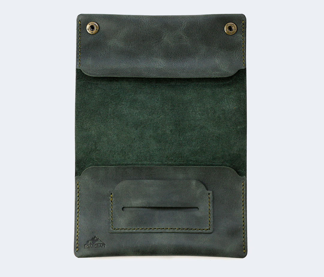 Leather Tobacco Pouch Emerald 