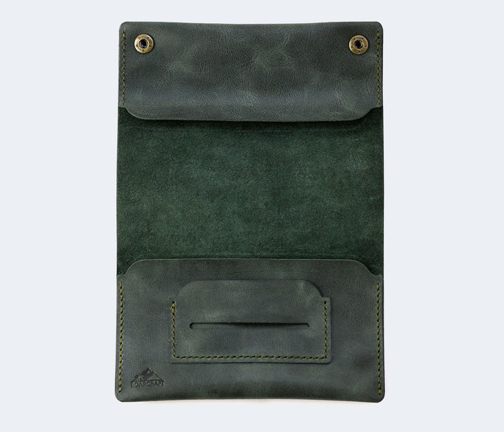 Leather Tobacco Pouch Emerald 
