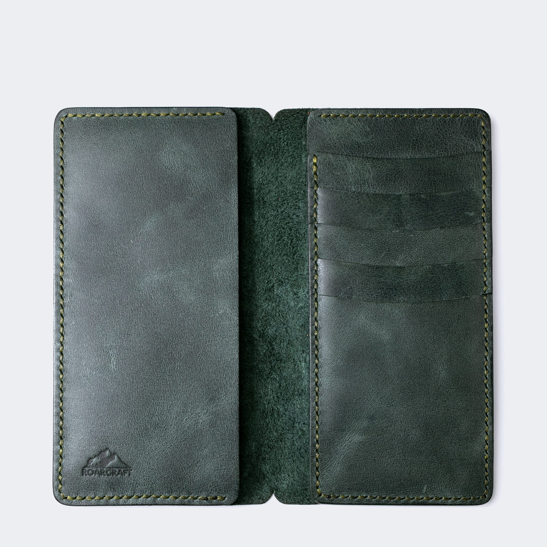 iPhone Leather Wallet Case - Tripolis Emerald