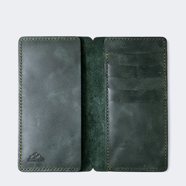 iPhone Leather Wallet Case - Tripolis Emerald