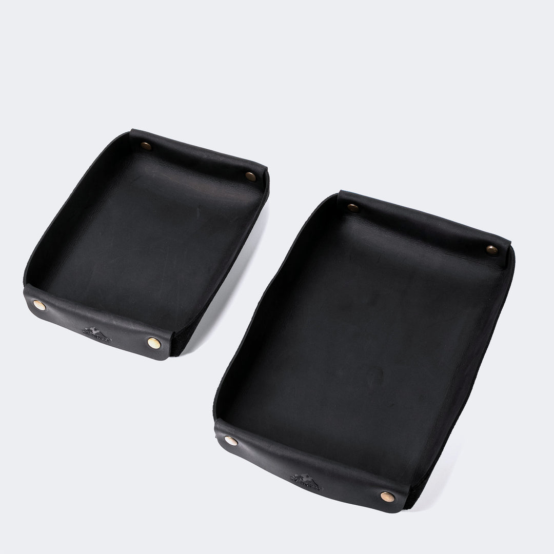 Leather Valet Tray Black 