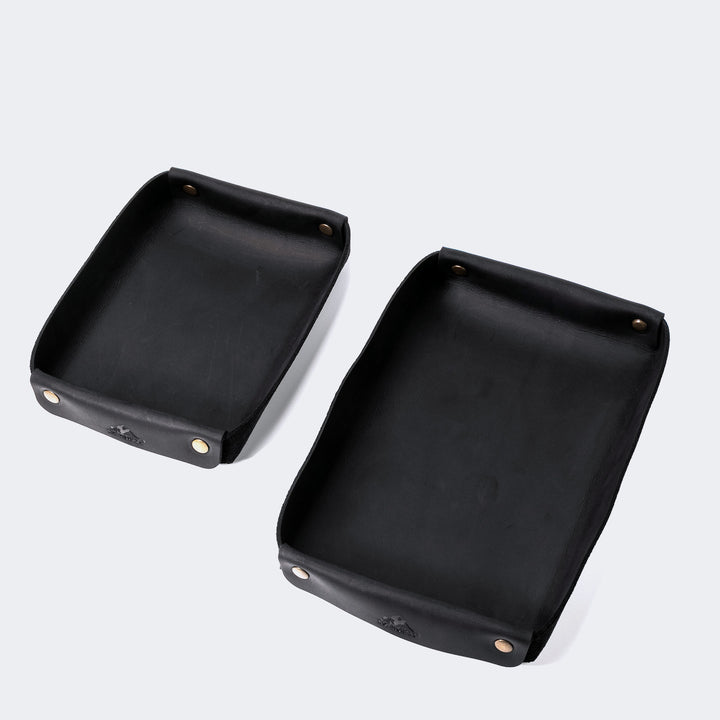 Leather Valet Tray Black 