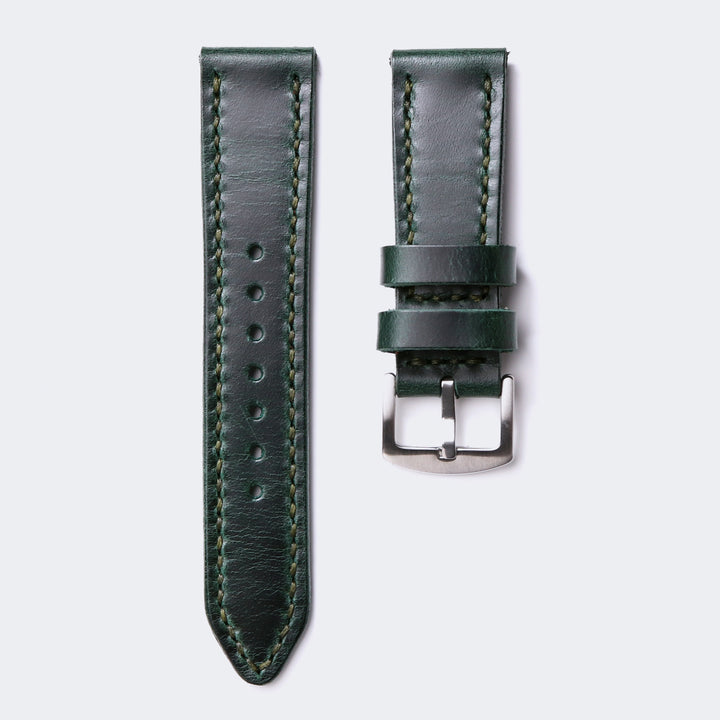 Custom Made Leather Watch Strap - Forest Green Default Title 