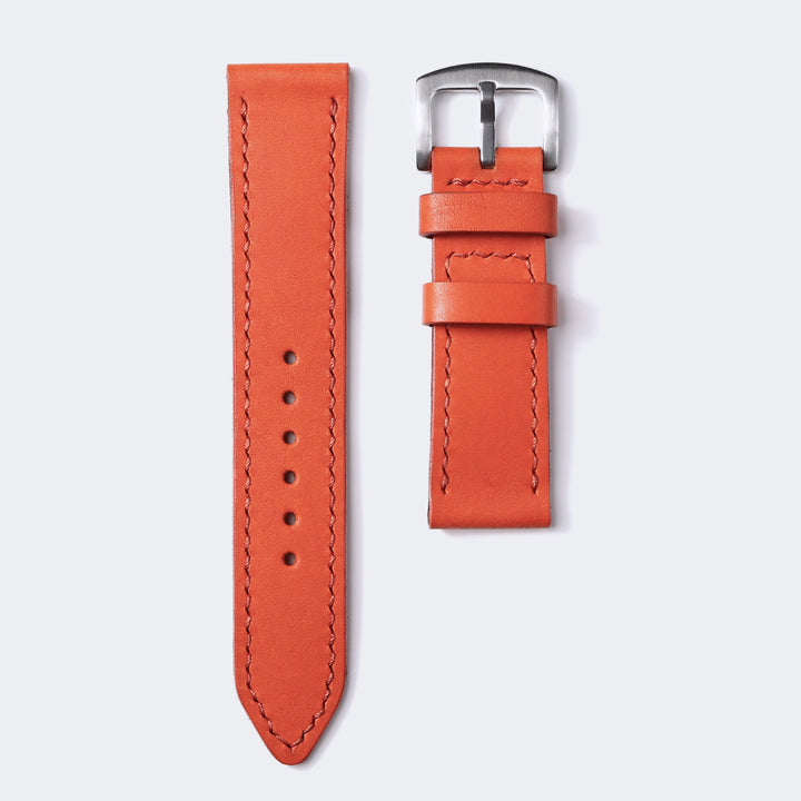 Custom Made VegTan Leather Watch Strap - Orange