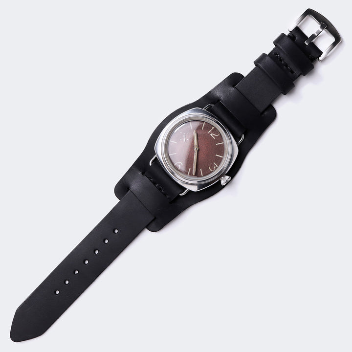 Leather Bund Watch Strap - Black Default Title 