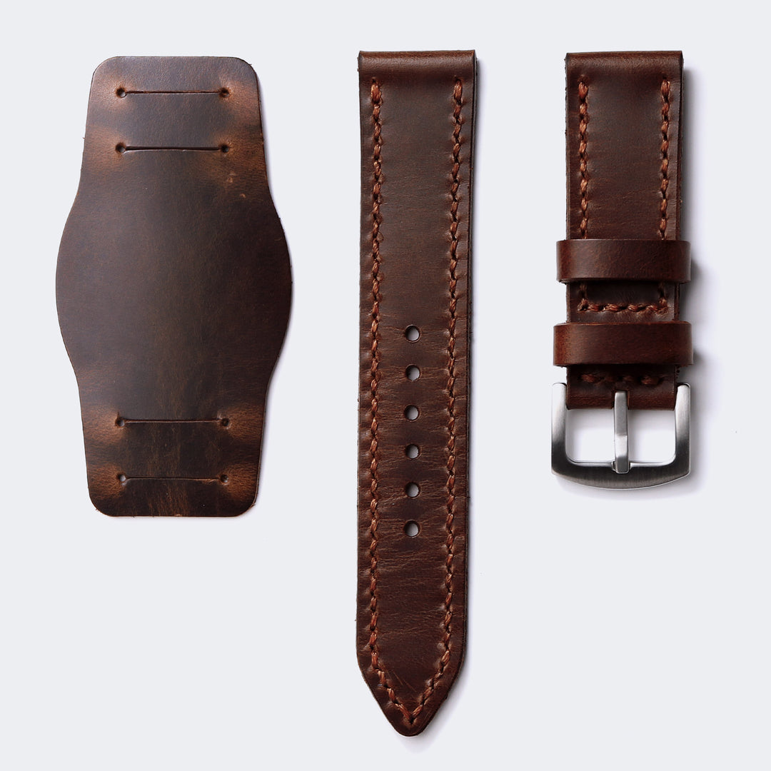 Custom Made Bund Strap - Antique Brown