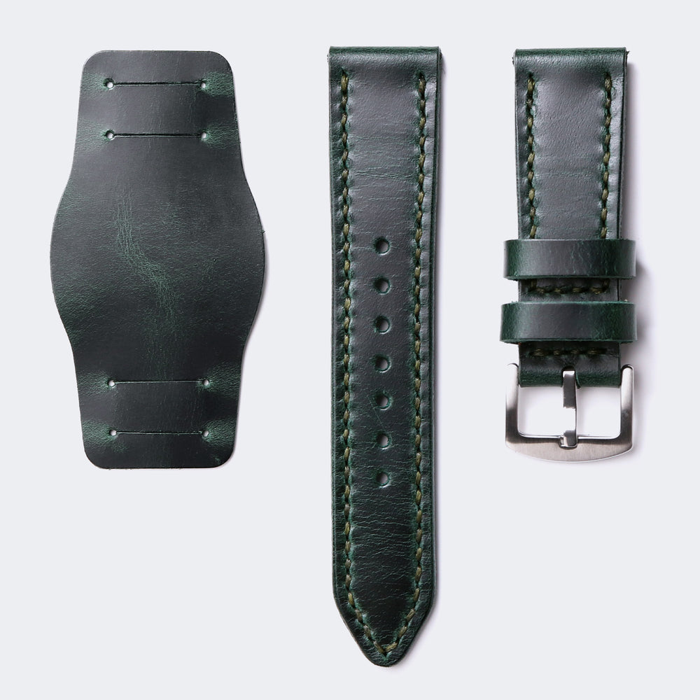 Custom Made Bund Strap - Forest Green