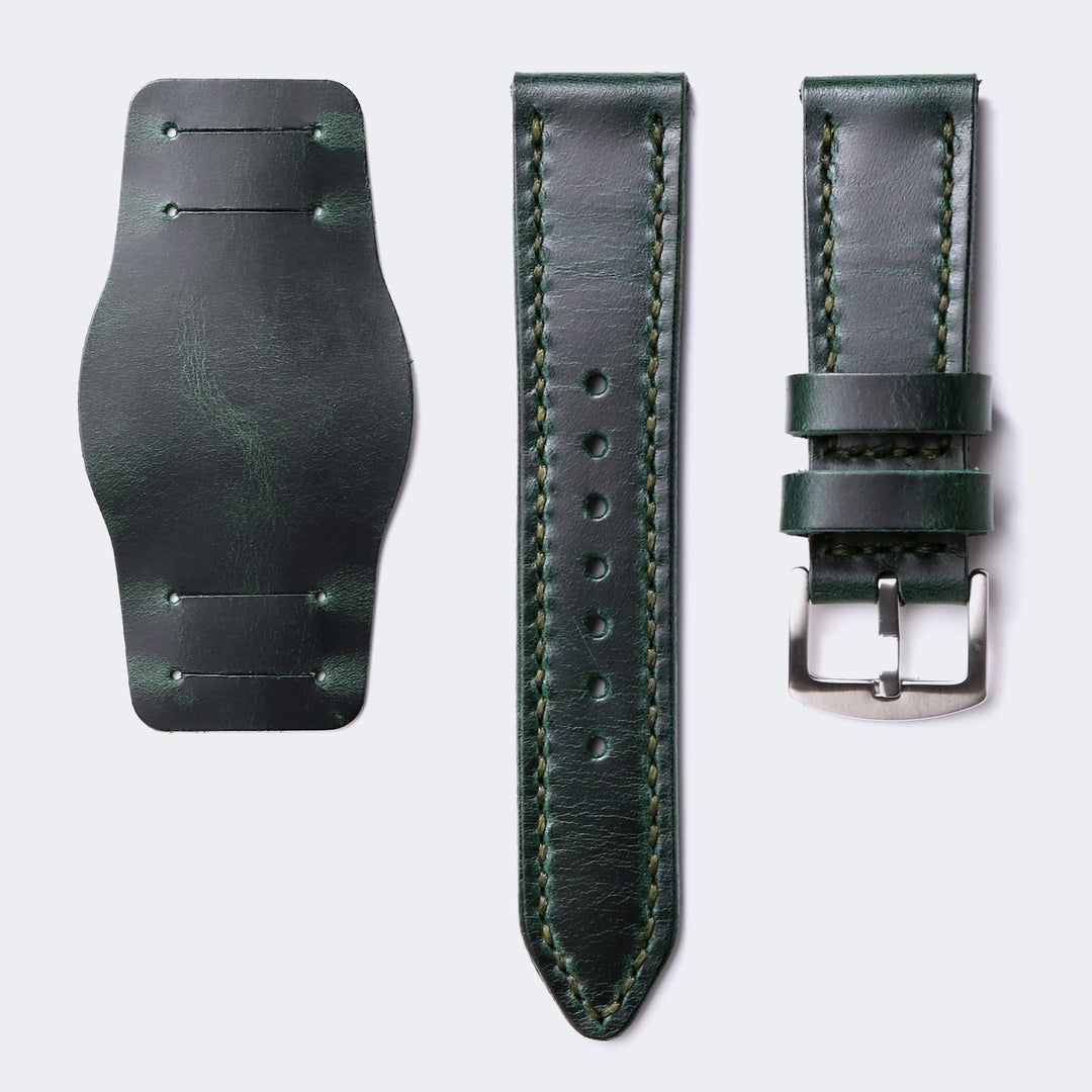 Custom Made Bund Strap - Forest Green
