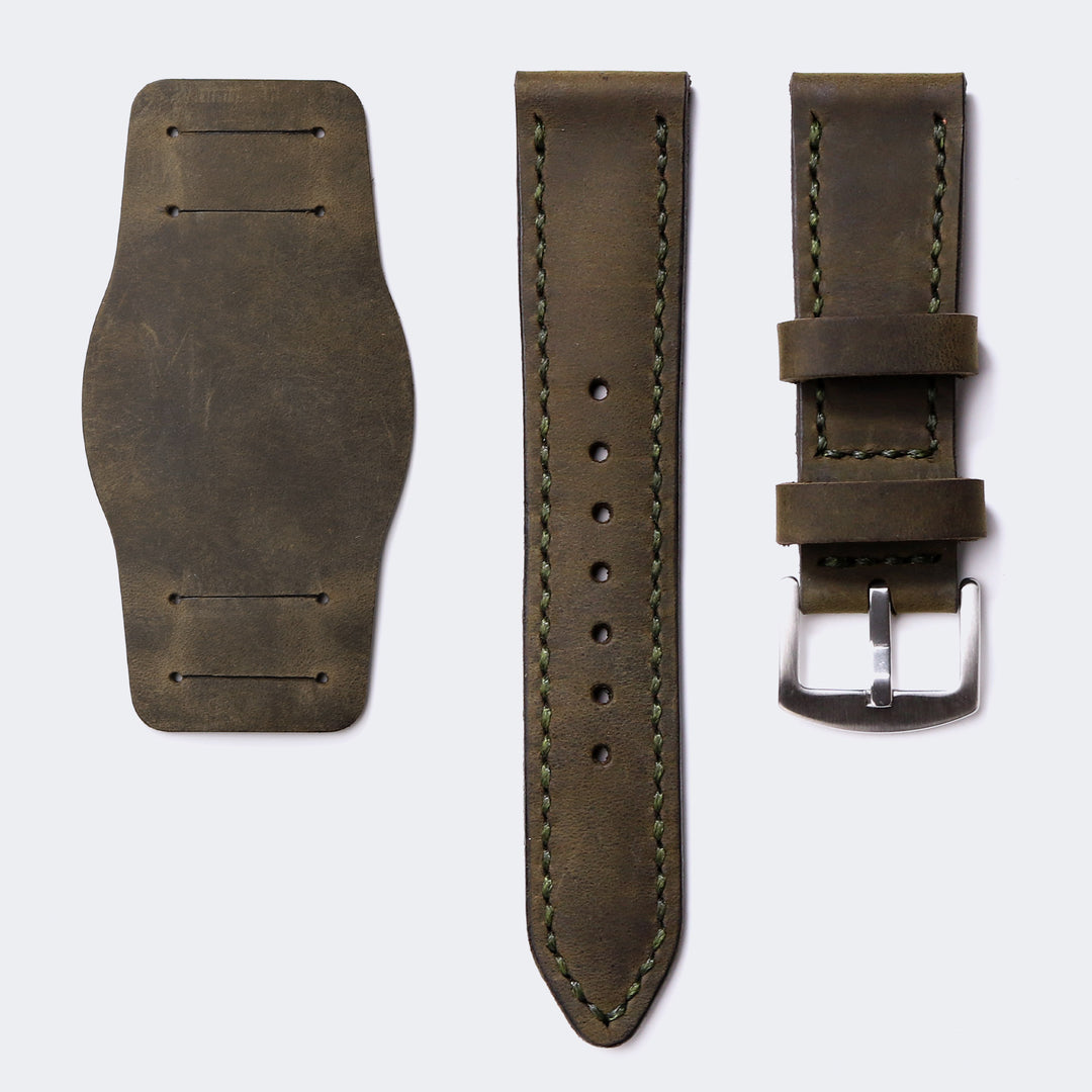 Custom Made Bund Strap - Olive Green